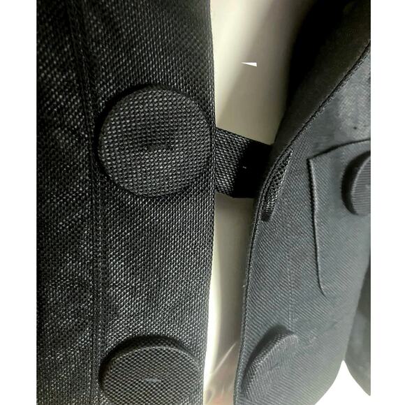 Etcetera Women's Black Designer Linen Blend Lined Blazer Oversized Buttons SZ 10 - Picture 8 of 13